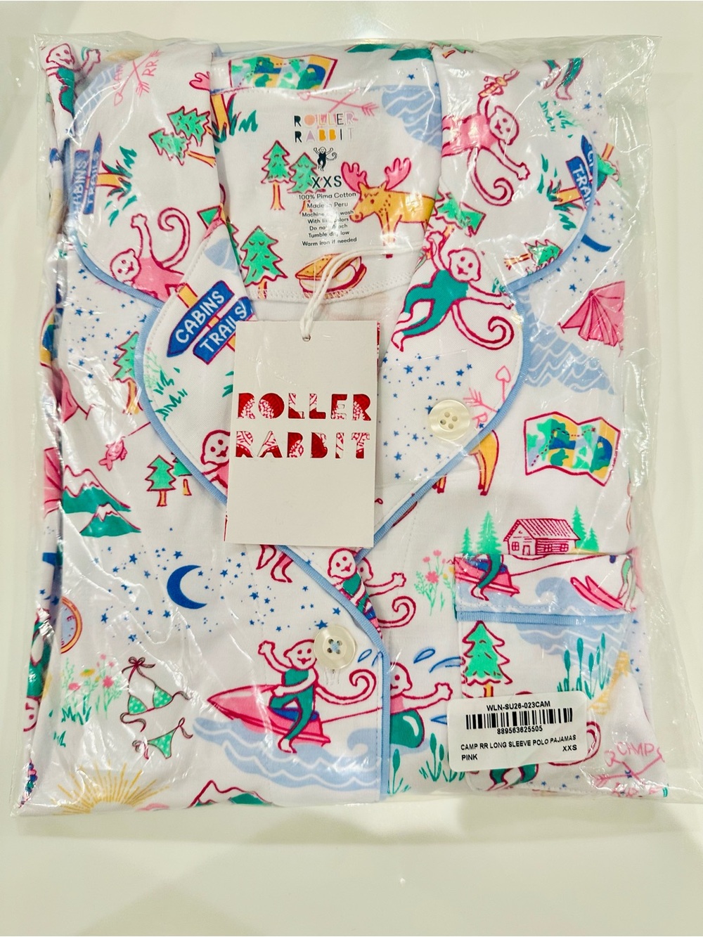 Roller Rabbit Camp RR Long sleeve Pajama Set